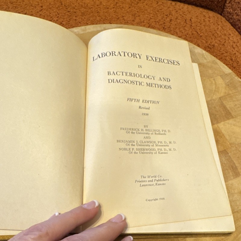 Laboratory Exercises Bacteriology Fifth Edition Hardcover Billings Clawson Sher… gallery