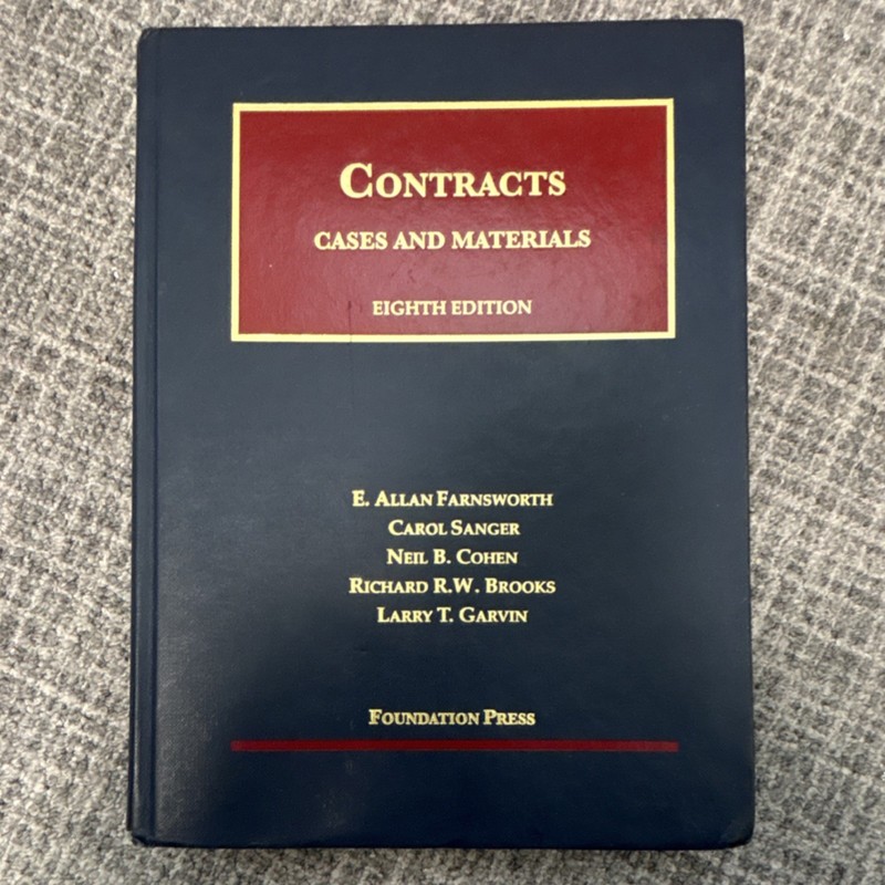 Contracts Cases and Materials Eighth Edition Hardcover Law Farnsworth