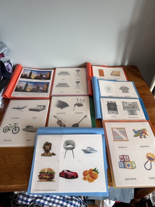 9 new folders of vocabulary words in color for speech language therapy