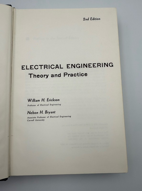 Electrical Engineering Theory Practice Erickson Bryant 1959 2nd Ed HC gallery
