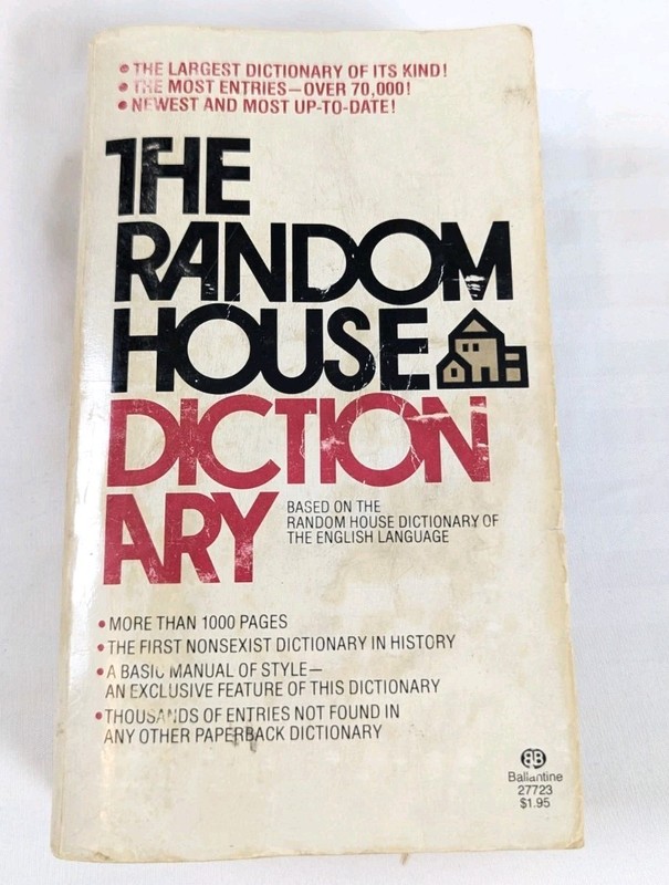 The Random House Dictionary 1978 1st Ballantine Books SC/PB
