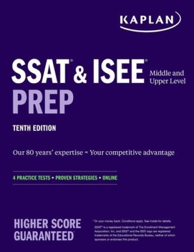 SSAT ISEE Middle Upper Level Prep: 4 Practice Tests Proven Str – VERY GOOD