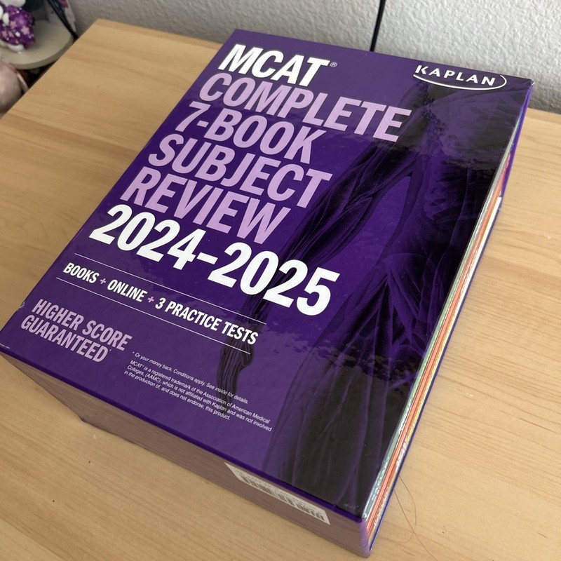 Kaplan MCAT Complete 7-Book Subject Review 2024-2025, Excellent Condition