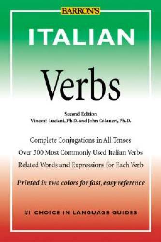 Italian Verbs (Barron’s Verb) – Paperback By Luciani, Vincent – GOOD
