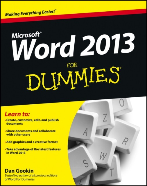 WORD 2013 FOR DUMMIES by Dan Coeur d’Alene, Idaho Gookin Paperback Self Help