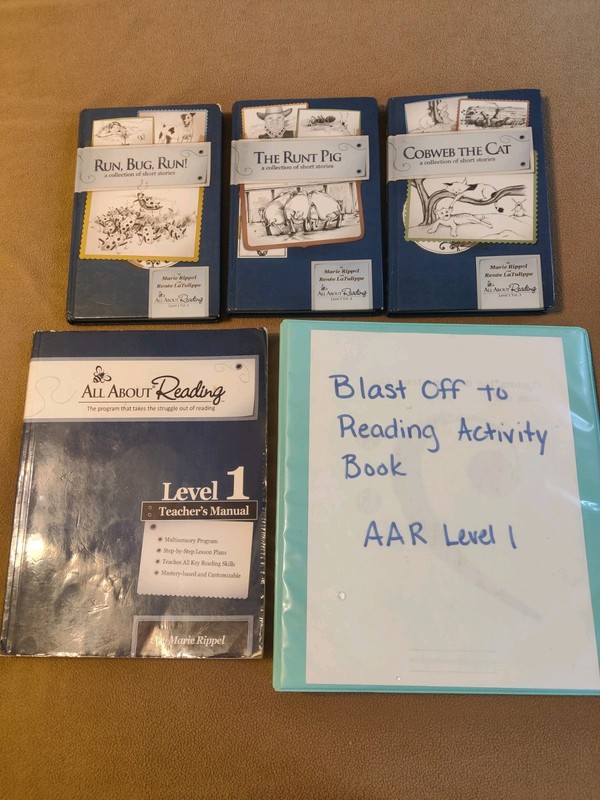 All About Reading Level 1 Set Black & White Edition Teacher Manual Activity Book