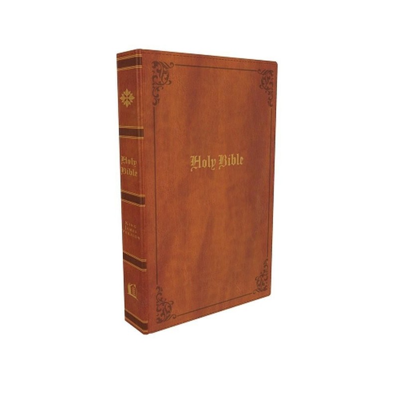 KJV Holy Bible: Large Print Thinline, Tan Leathersoft, Red Letter, Comfort Print