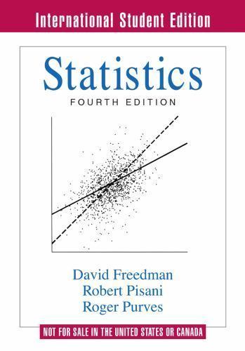 Statistics by David Freedman, Roger Purves and Robert Pisani (Trade Paperback)