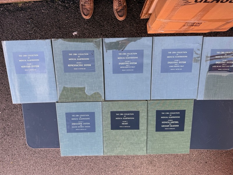 Lot of 8 HC Books – The CIBA Collection Of Medical Illustrations Volumes