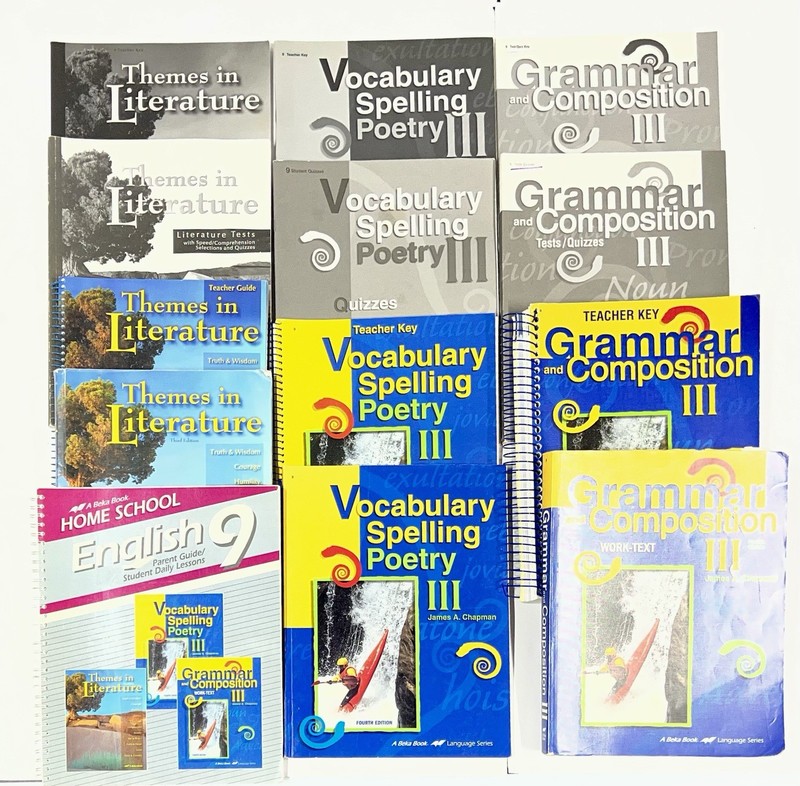 Abeka English 9 SET Grammar III Themes in Literature Vocabulary 3 (old edition)