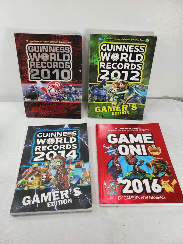 Guinness World Records Gamer’s Edition And Game On Lot Of 4 Books.
