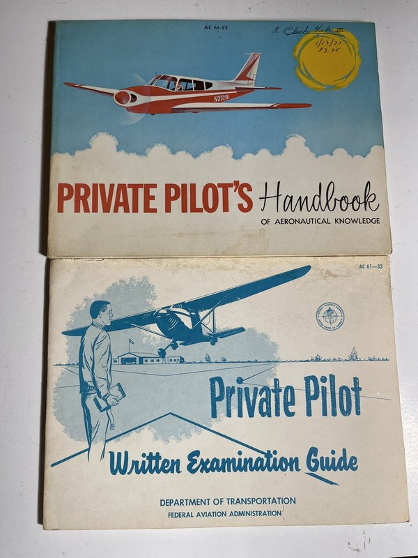 Private Pilots Handbook And Written Examination Guide 1967 FAA 2 Books