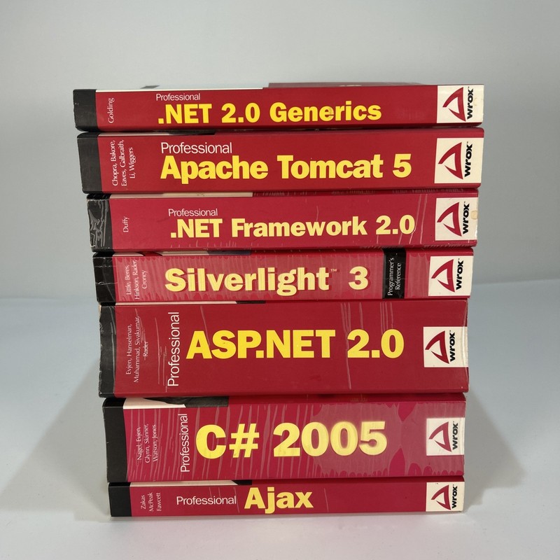 Wrox Pro C# AJAX Silverlight 3 ASP.NET 2.0 .NET 2.0 Tomcat 5 Bundle 7 Books Used
