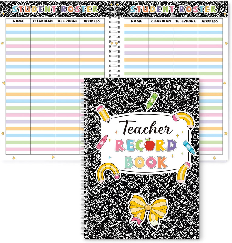 Teacher Record Book for Grading – 2026 Composition Notebook Teacher Grade Book S
