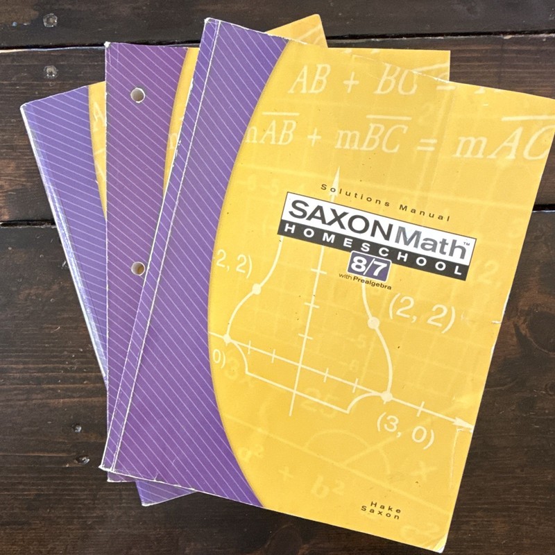 Saxon Math Homeschool 8/7 w/ Prealgebra Student Text, Solution Manual, Tests