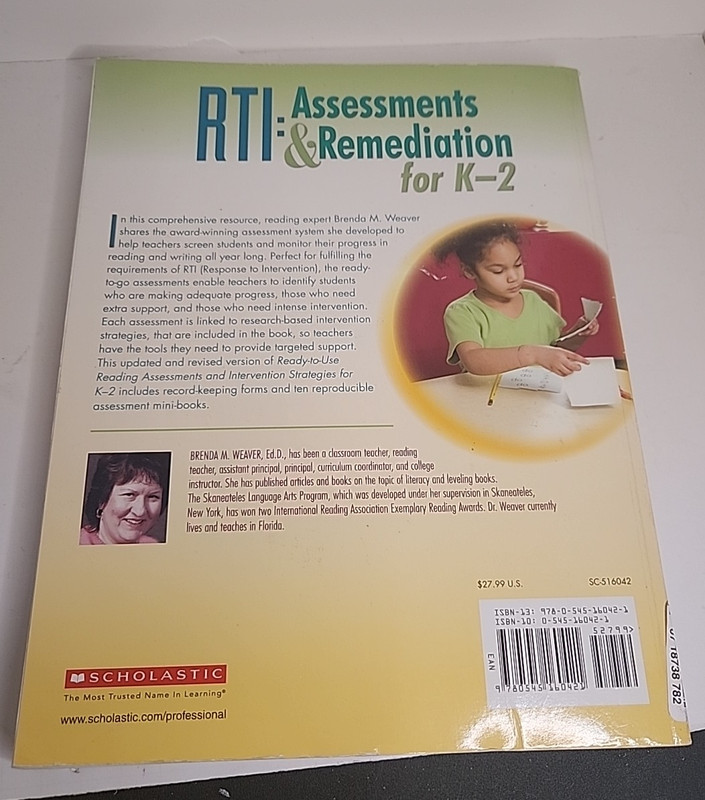 Scholastic RTI Assessments & Remediation for K-2 Brenda Weaver 256 Pages Teacher gallery