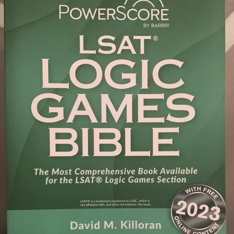 PowerScore LSAT Logic Games Bible 2023 David M. Killoran Paperback Study Guide