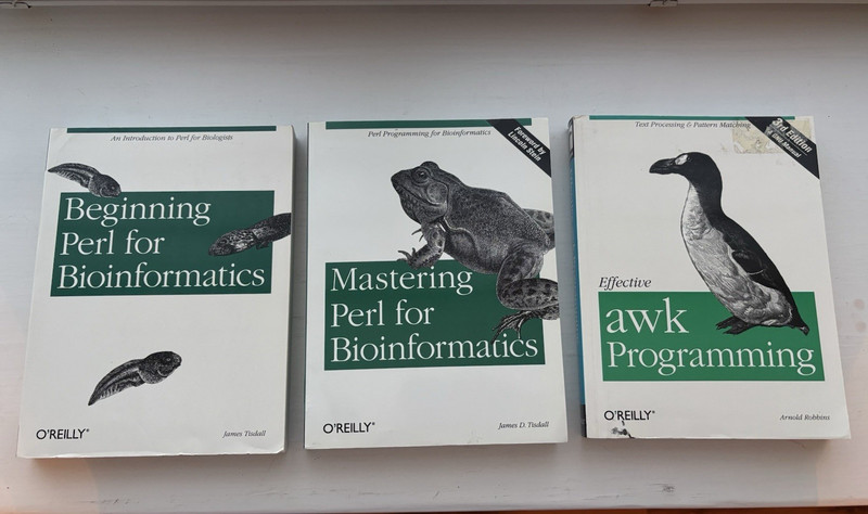 O’Reilly Perl & awk Bioinformatics Lot of 3 Books 2003 PB 3rd Ed Tisdall