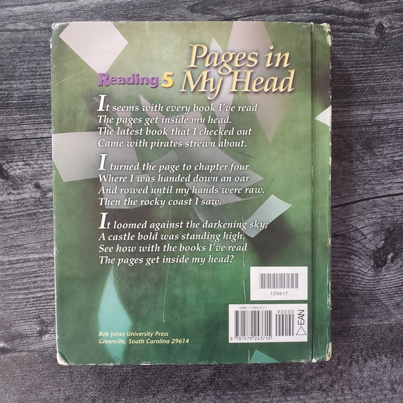 BJU Press Reading 5 Student Text (2nd. Ed.) Pages In My Head Hardcover gallery