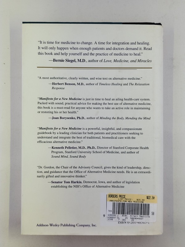 Manifesto For A New Medicine: Your Guide To Healing Partnerships And - VERY GOOD gallery