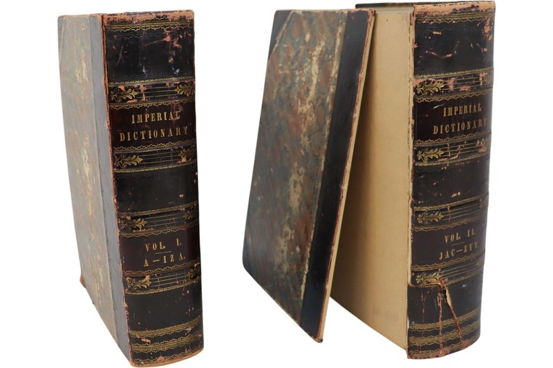 Imperial Dictionary English Technological Scientific Blackie Sons Vol I II 1751
