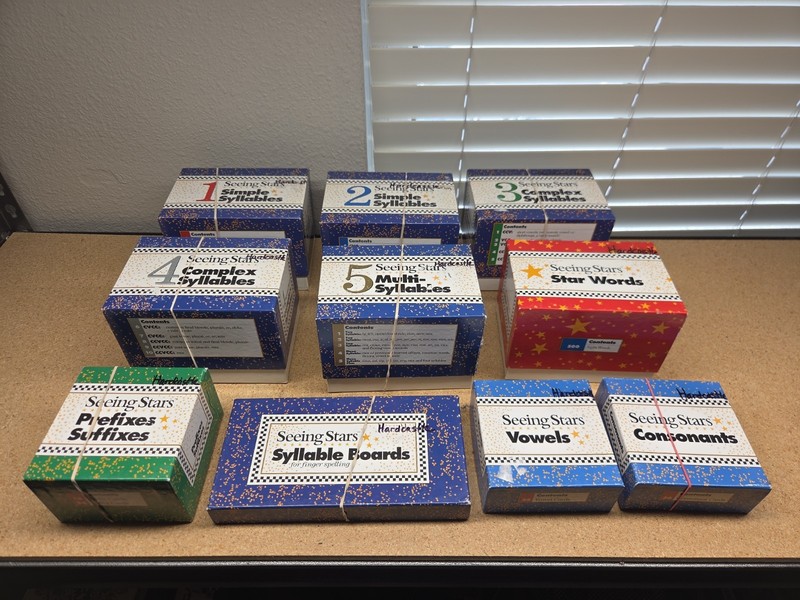 10x Seeing Stars Nanci Bell Reading and Spelling Program Kit Phonics Lot Kit