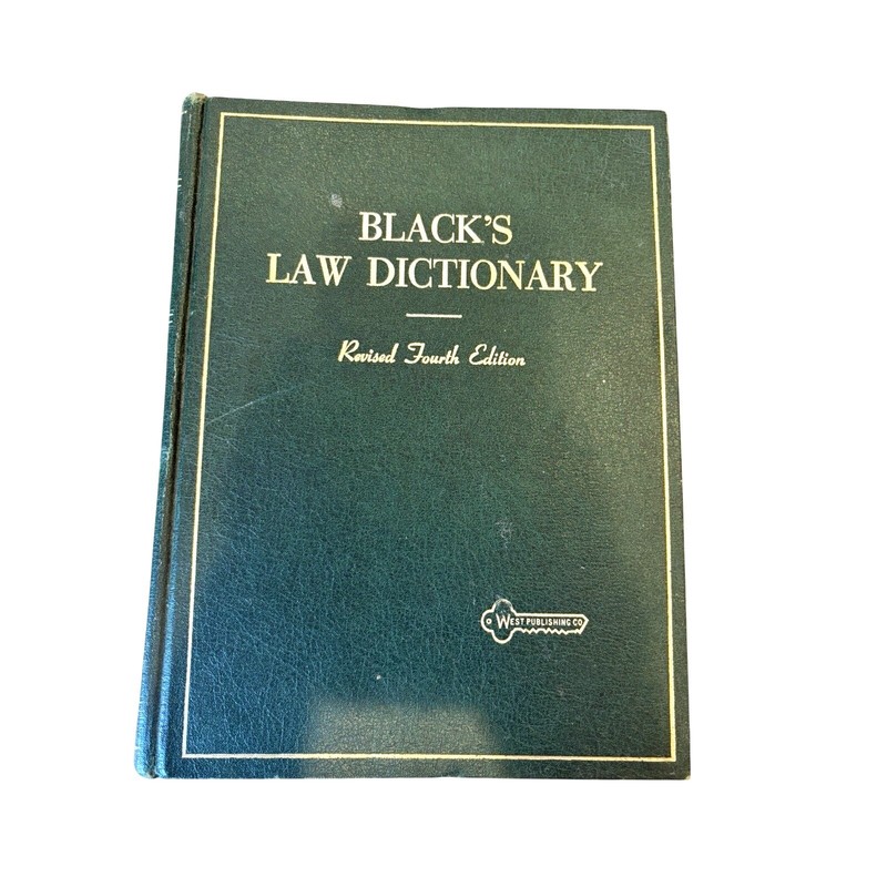 🌟 Black’s Law Dictionary Revised Fourth Edition by Henry Campbell Black 1968