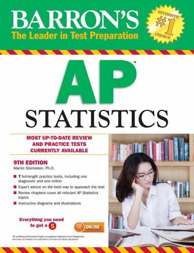 Barron’s AP Statistics, Sternstein Ph.D., Martin, Very Good Book