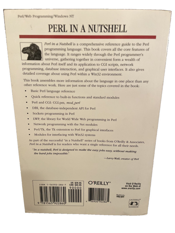 Perl in a Nutshell: Guide to the Perl Programming Language Book gallery