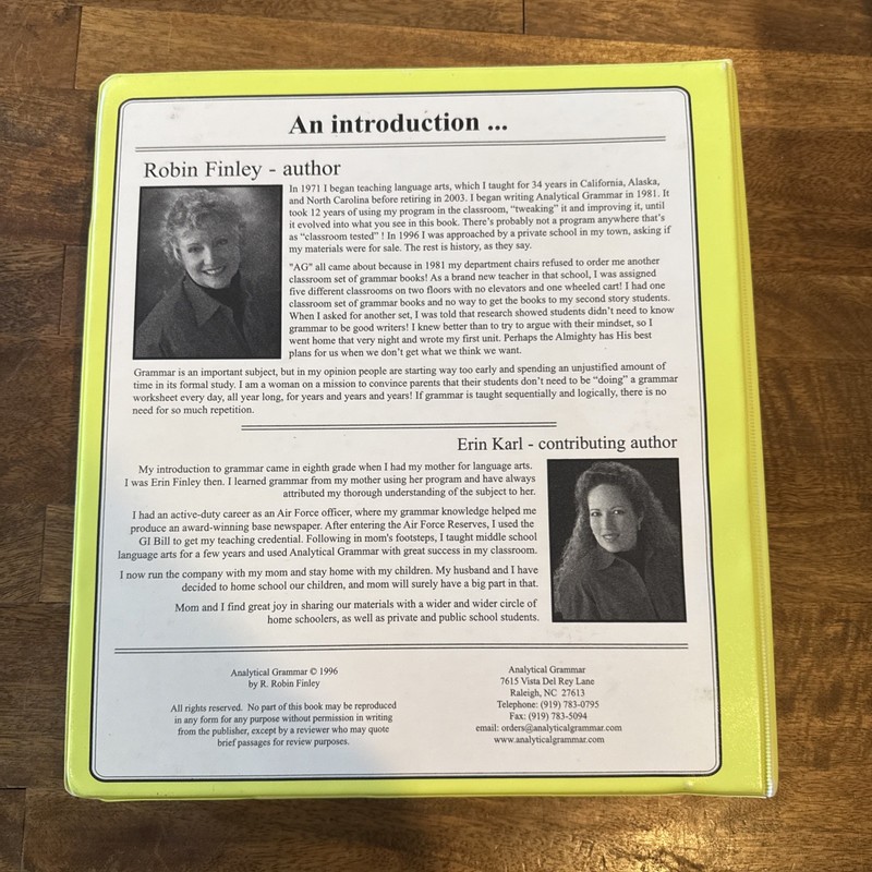Analytical Grammar Teacher Book: Systematic Approach to Language Mastery UNUSED gallery