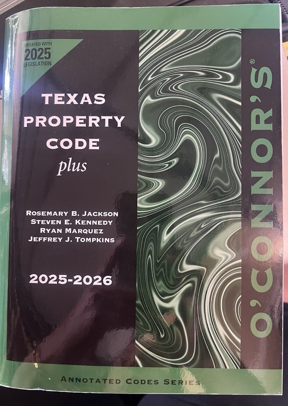 Thomson Reuters, Texas Property Codes Plus, O’Connor’s, 2025-2026