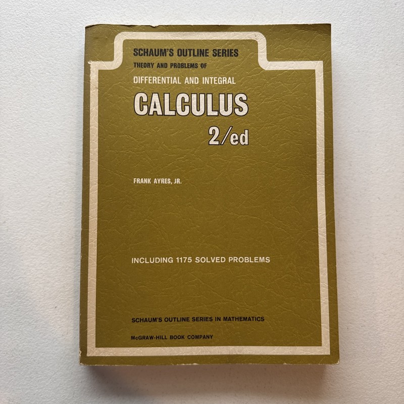 Schaum’s Outline Series Differential & Integral Calculus 2nd Ed By Frank Ayres
