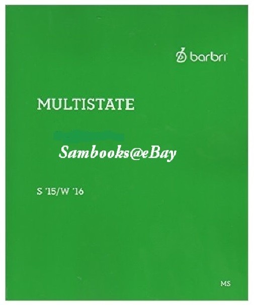 ❤✔ 2015 ~ 2016 BARBRI MULTISTATE OUTLINES ~ UBE ✴