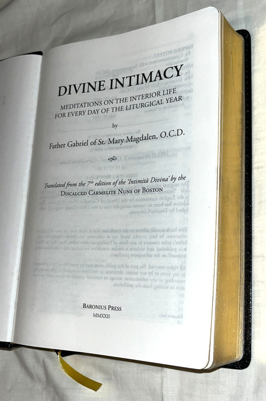 Divine Intimacy Father Gabriel Leather Meditations Catholic Prayer Book gallery