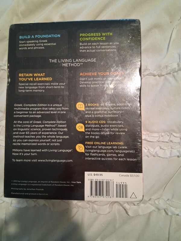 Living Language Greek Complete Edition. EX+ Includes 3 Coursebooks, 9 Audio CDs gallery