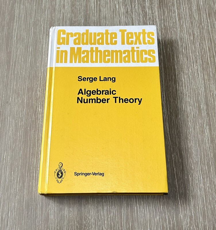 Algebraic Number Theory by Serge Lang 1986 HC / Vintage