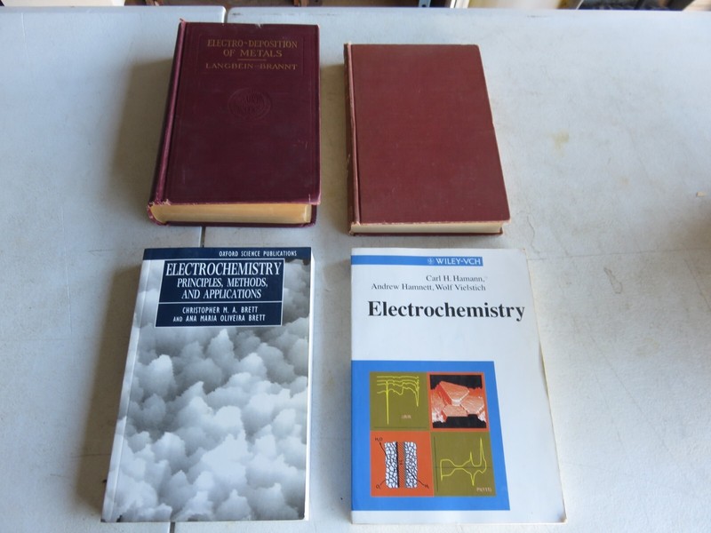 Collection of 4 books on Electrochemistry. 2 hardcover, 2 paperback. See Pics.