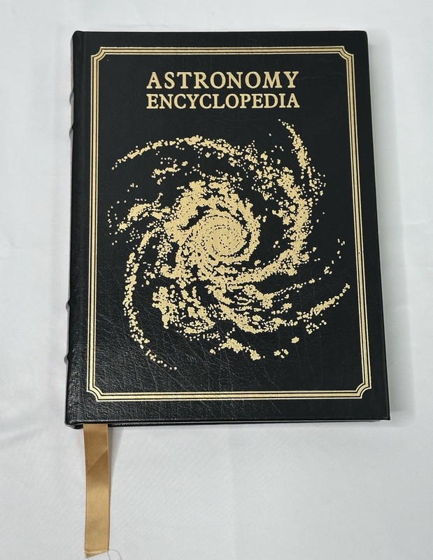 Astronomy Encyclopedia Leather Bound Collector’s Ed. Sir Patrick Moore – Easton