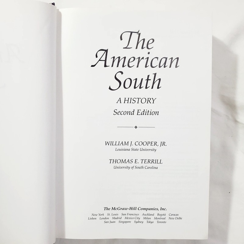 American South: A History by Thomas E. Terrill and William J. Cooper Jr. 1995 gallery