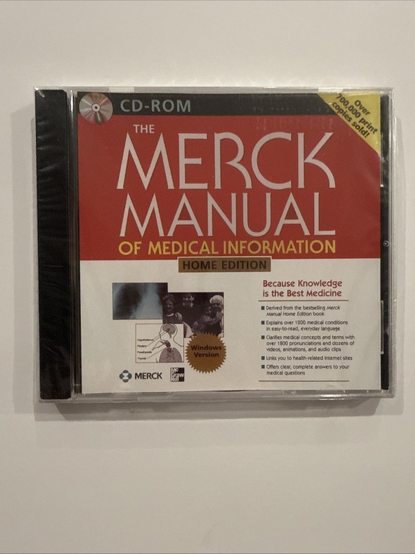 Merck Manual of Medical Information PC CD Rom Home Edition Windows Sealed