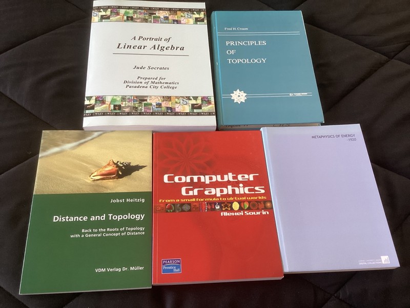 Lot of 5 Math Books, Algebra, Topology