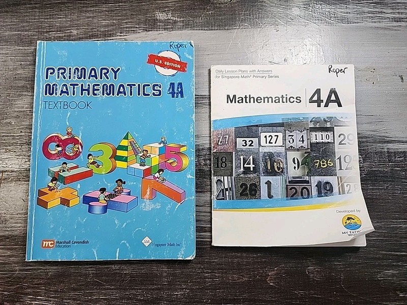 Primary Mathematics 4A Textbook & Daily Lesson Plans with Answers