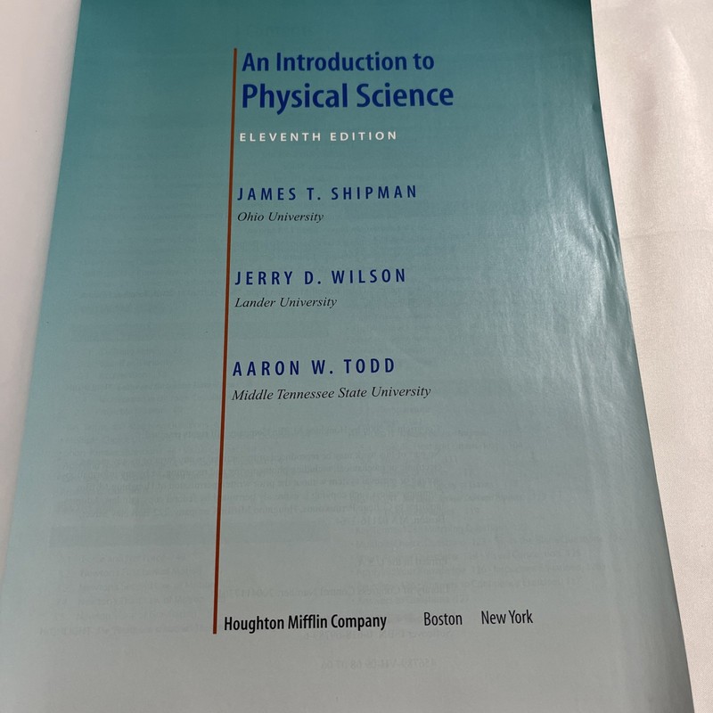 Intro to Physical Science 11th Ed Shipman Wilson Todd Homeschool Curriculum gallery