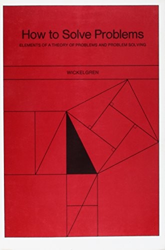 How to Solve Problems: Elements … by Wickelgren, Wayne A. Paperback / softback