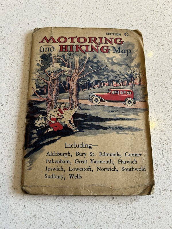 Vintage Motoring and Hiking Map CC