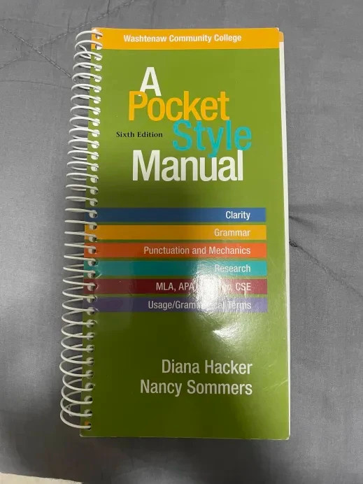A Pocket Style Manual, Sixth Edition by Diana Hackers and Nancy Sommers