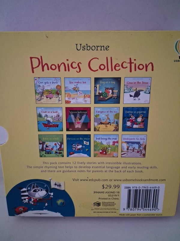Usborne Phonics Collection 12 Book Box Set Readers Beginner Set gallery
