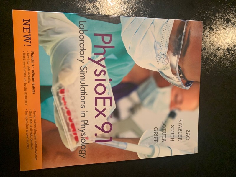 ISBN-13: 978-0-321-90541-3.    PhysioEx 9.1 Laboratory Simulations in Physiology