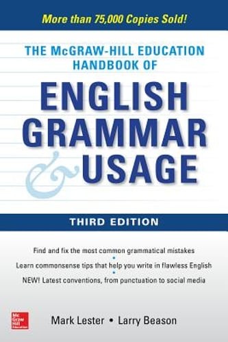 McGraw-Hill Education Handbook of English Grammar & Usage by Mark Lester: Used