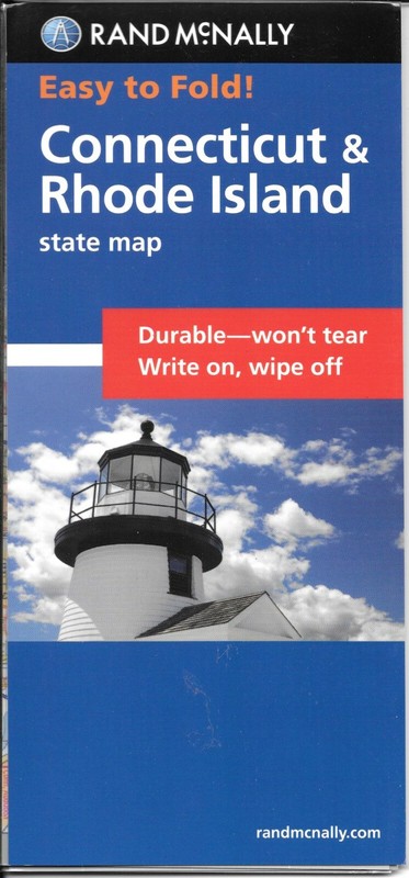 Connecticut, Rhode Island, Easy-to-Fold Laminated Map, Rand McNally